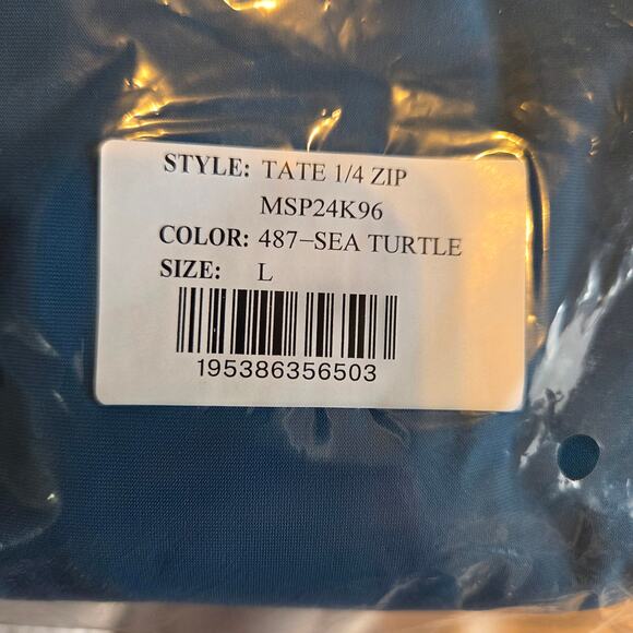 Greyson Golf Tate Quarter-zip Mockneck Shirt NWT Sea Turtle Teal Performance L - Picture 12 of 12